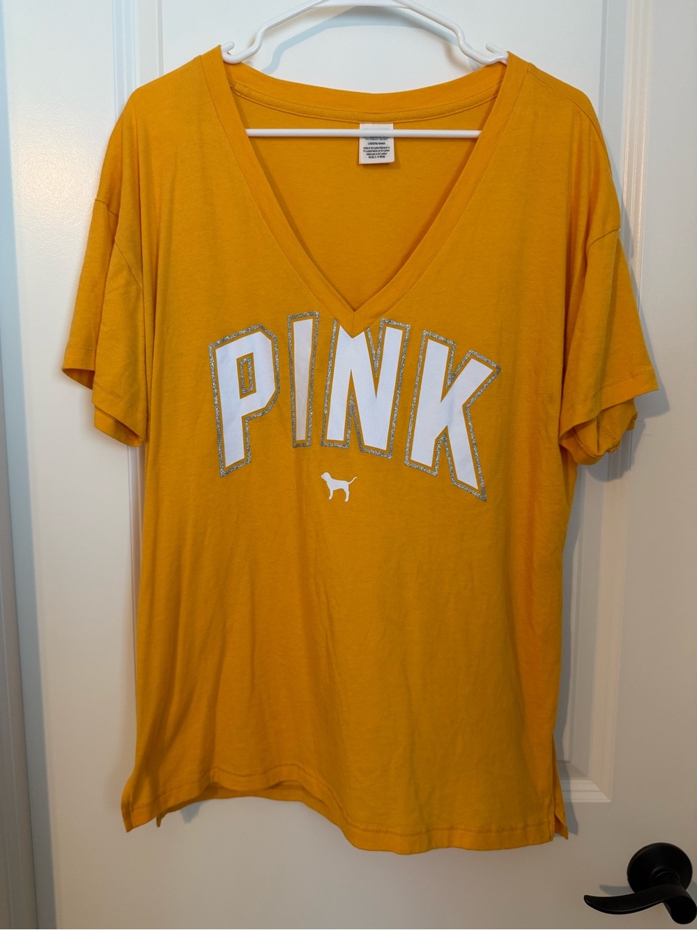 PINK Victoria's Secret Mustard Yellow Tee
